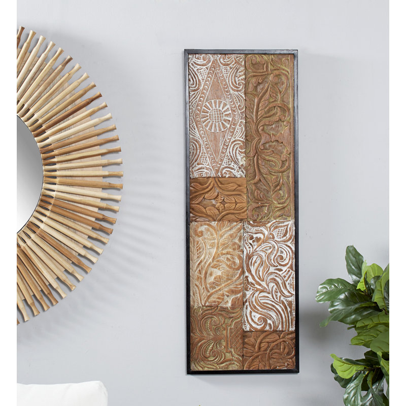 World Menagerie Large Teak Wood Wall Décor Wayfair